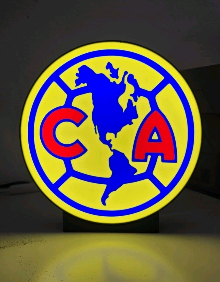 Club America Liga Mx 3D light box sign 8×8