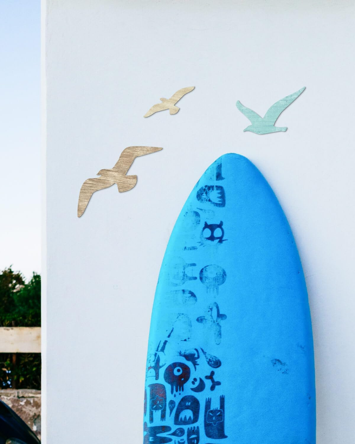 3Pcs Wood Seagull Wall Decor Wooden Beach Wall Decor Coastal Theme Wall Art Seag
