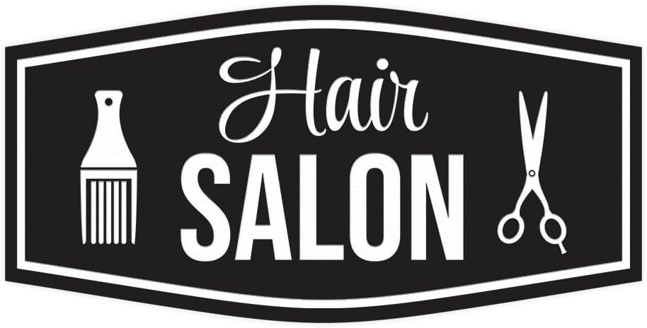 Hair Salon Easy Installation Durable Construction Black 3″ X 6″