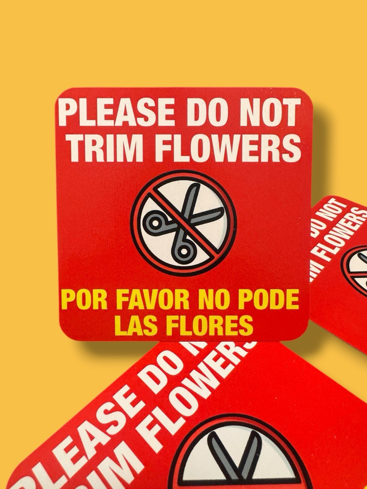 6″ x 6″ DO NOT CUT PLANTS Shrubs Anti Garden Signs Aluminum 4 PC – all designs