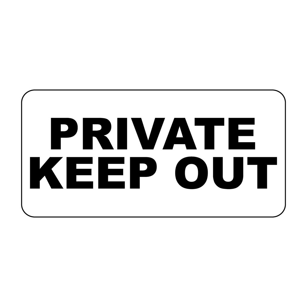 Private Keep Out Black Retro Vintage Style Metal Sign – 8 In X 12 In With Holes