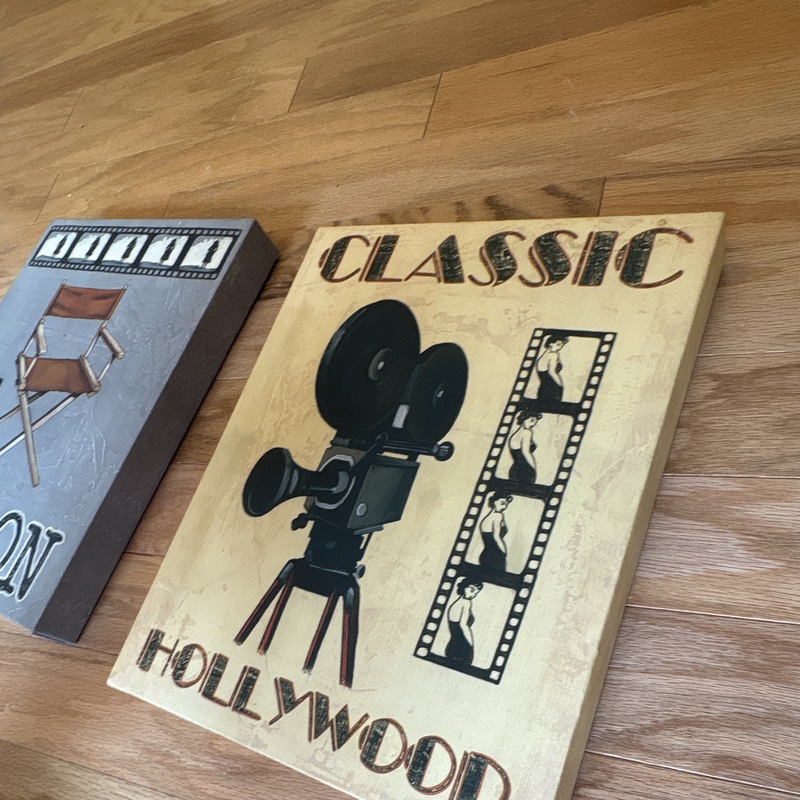 Hollywood Movie Film Themed Decorative Plaque Set