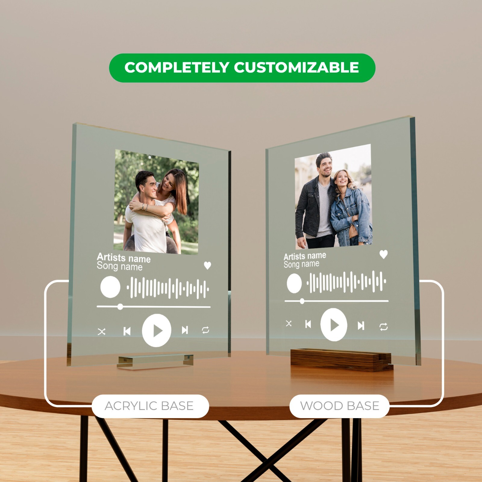 Valentines Day Gift | Custom Acrylic Song Plaque | Acrylic Spotify Plaque