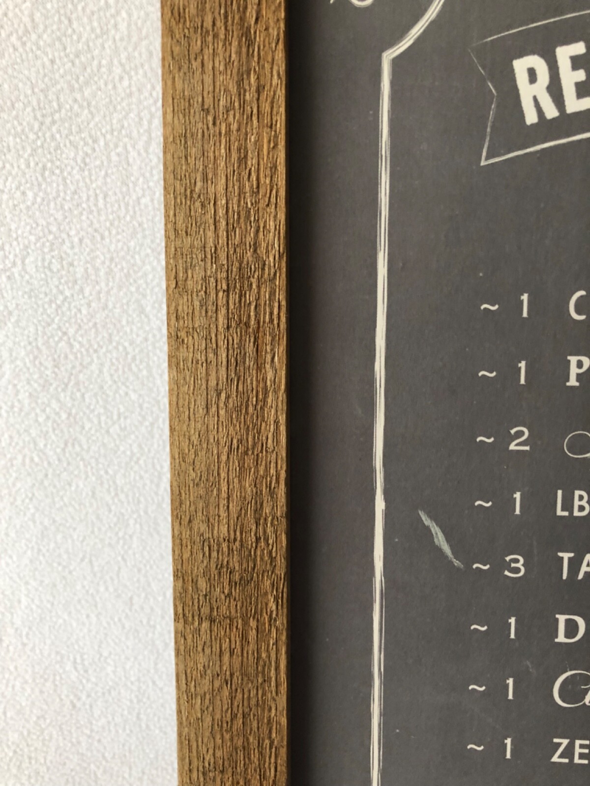 Recipe for Love Sign Chalkboard Style Rustic Frame 13″ x 16″