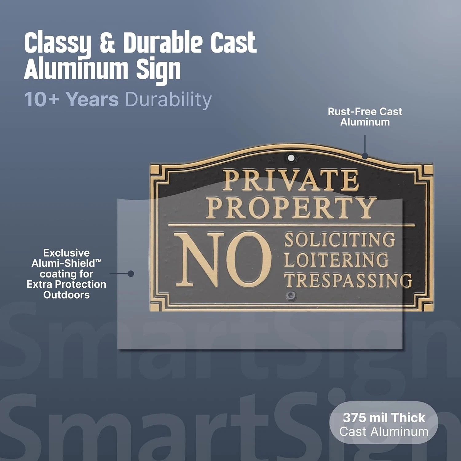 Sturdy Private Property Yard Plaque – 5.75″ x 9.5″ Easy Mounting with Lawn Stake
