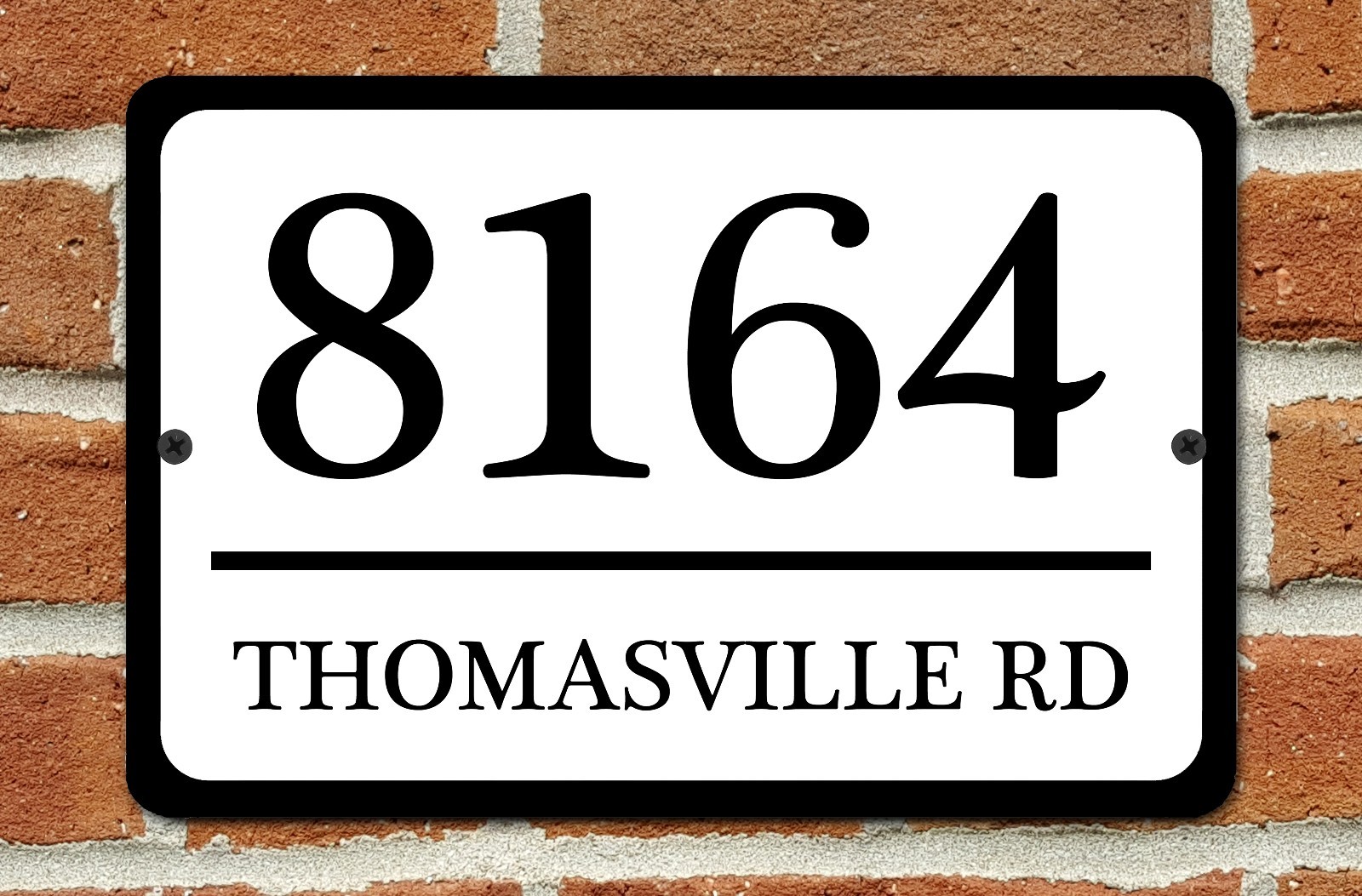 Personalized Home Address Sign Aluminum 12″ x 8″ Custom House Number Plaque