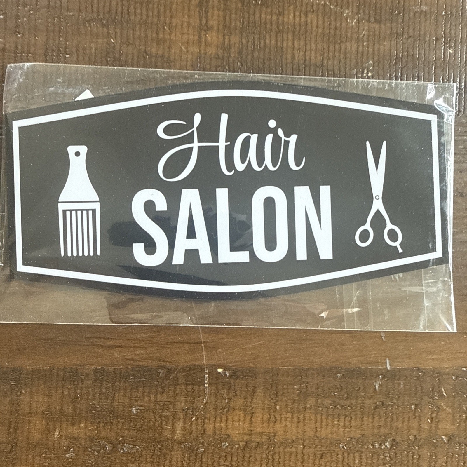 Hair Salon Easy Installation Durable Construction Black 3″ X 6″
