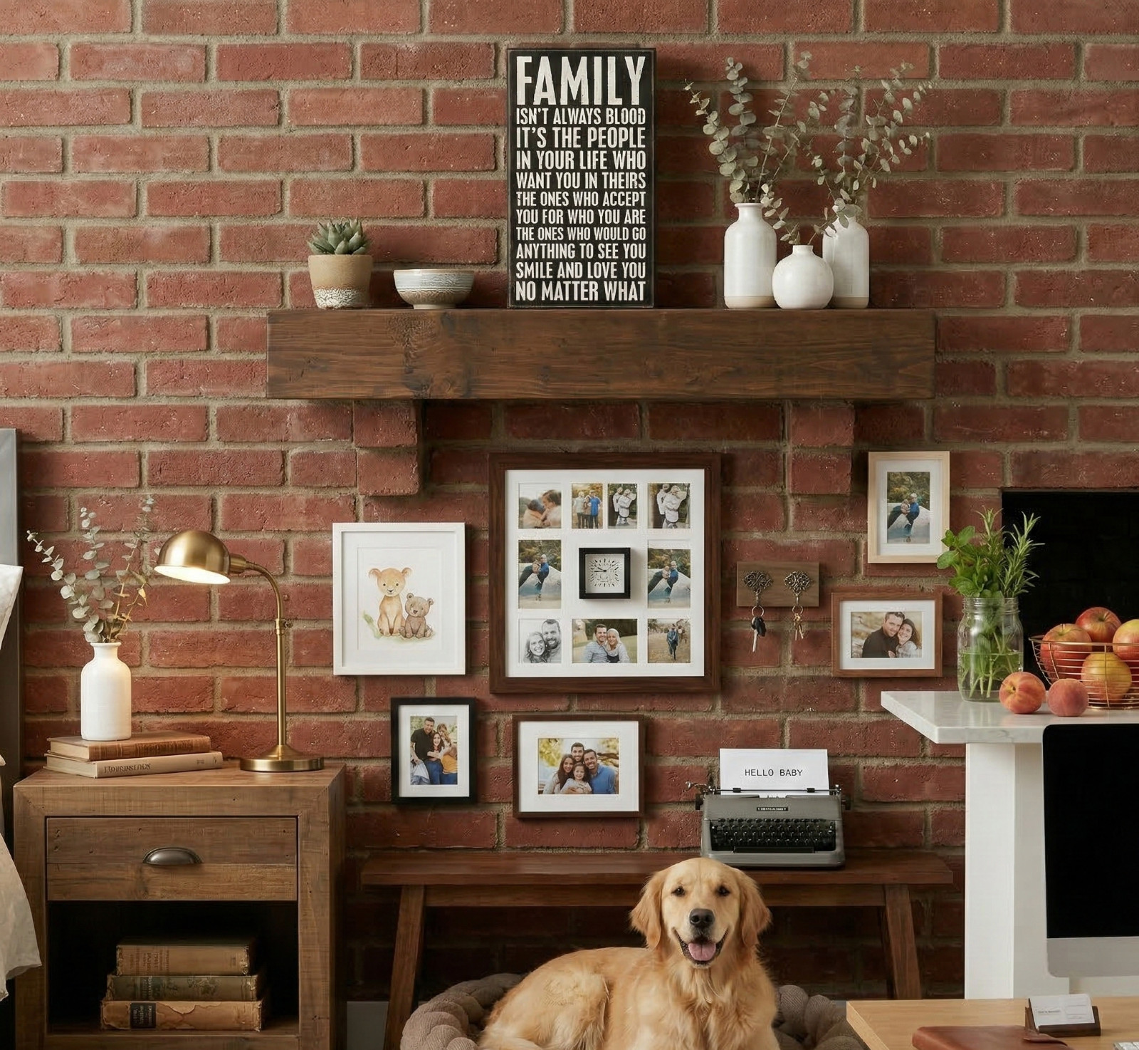 Primitives by Kathy Wooden Box Sign Family Quote Tabletop Shelf Sitter Plaque