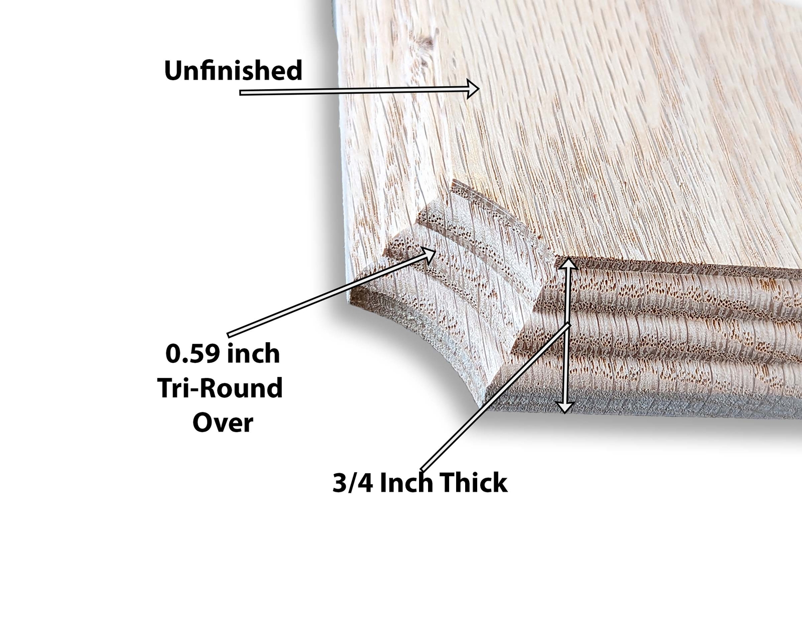 2:3 ratio blank wooden plaque (unfinished) Oak, Flush Mounted, Tri-Round Edge