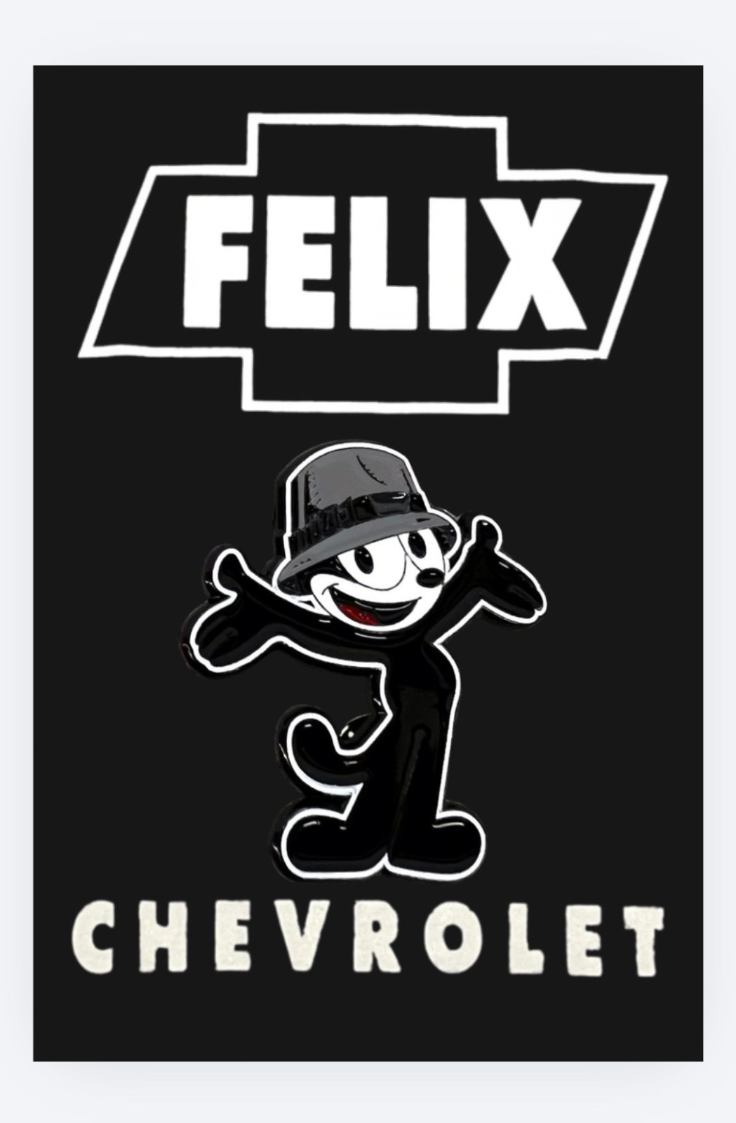 Felix the Cat Aluminum Sign 8×12 Glossy Finish Includes Mounting Screws