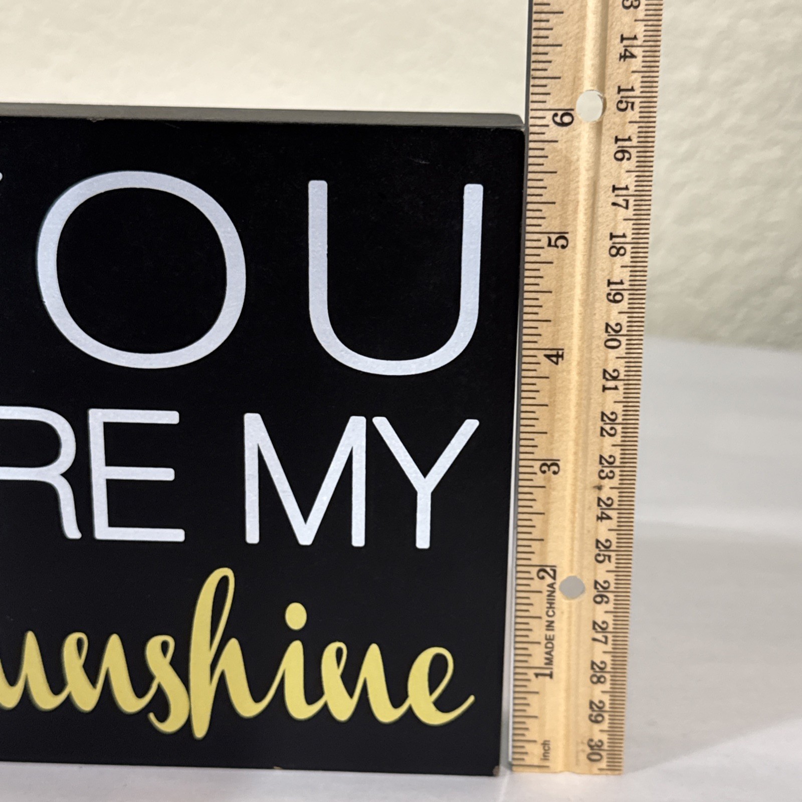 You Are My Sunshine Wood Home Decor Decorative Sign with Lettering 6x6x1