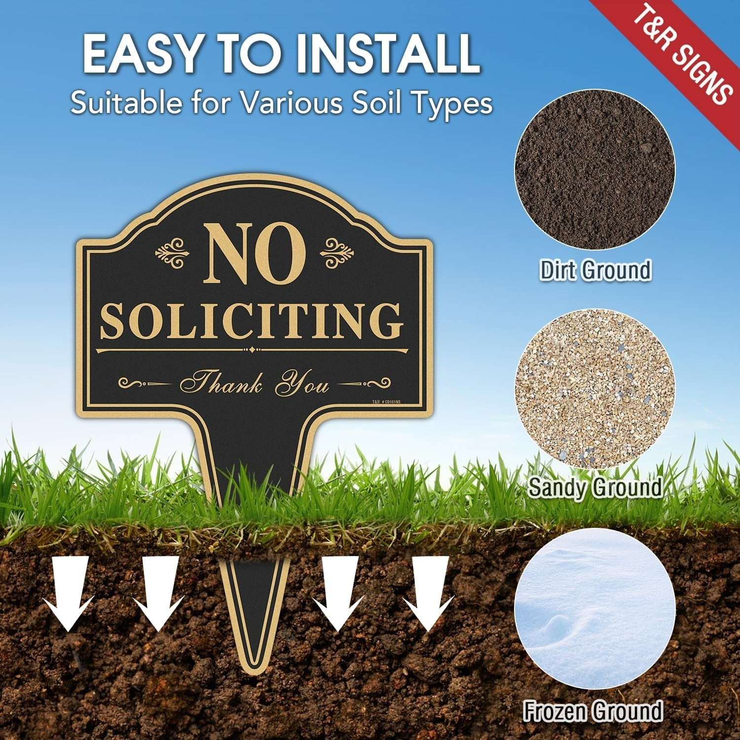 Durable 14” x 10” Anti-Solicitation Signs – 2 Pack, Rust-Free & UV Protected