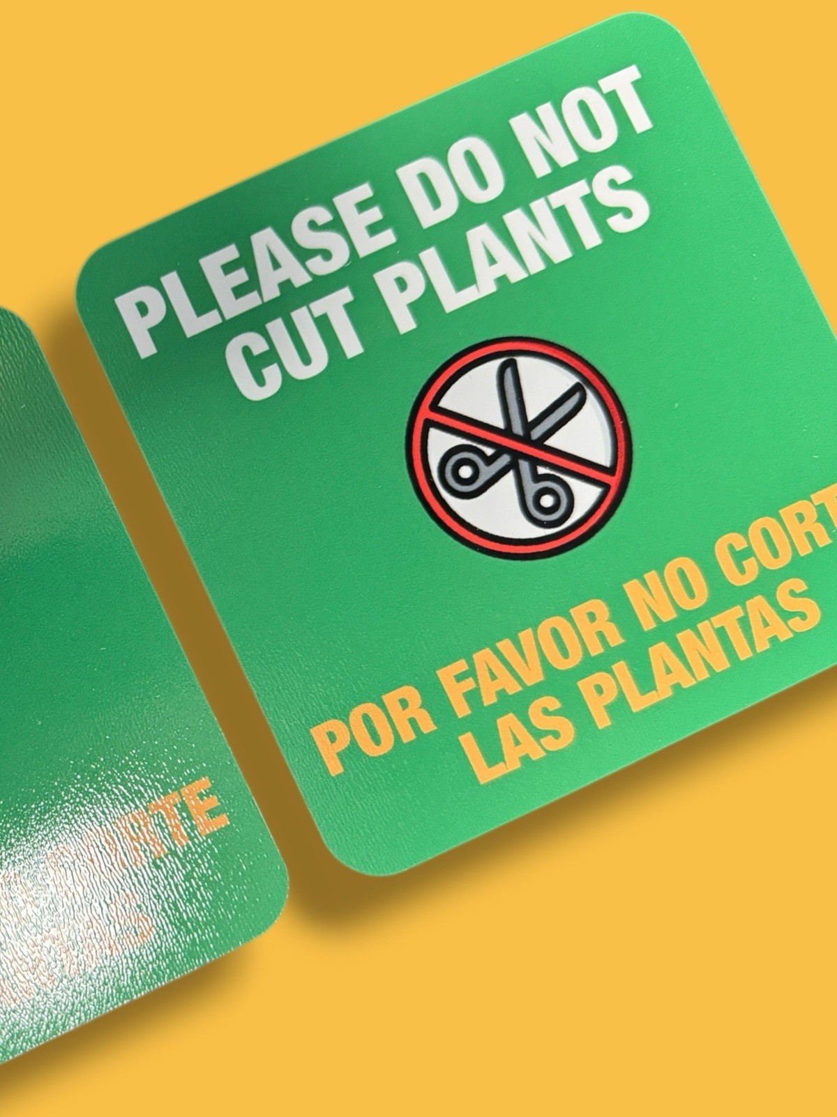 6″ x 6″ DO NOT CUT PLANTS Shrubs Anti Garden Signs Aluminum 4 PC – all designs