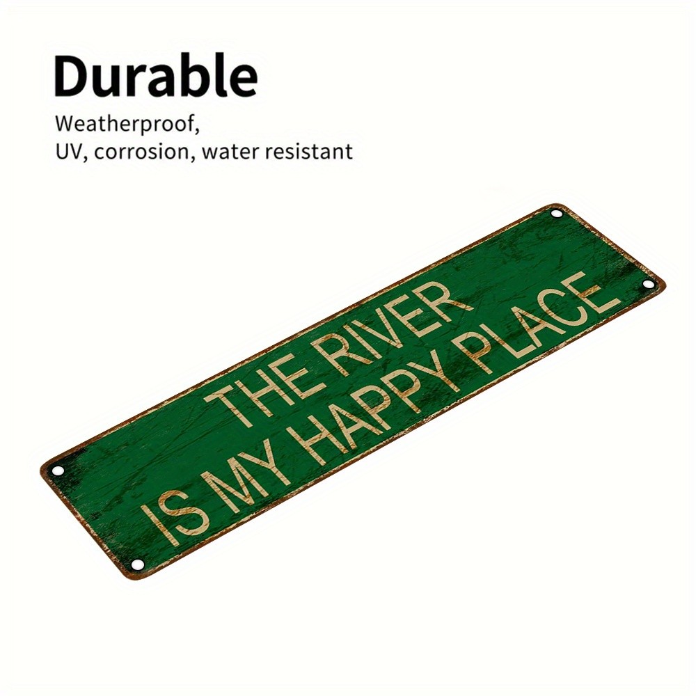 Simple Green River Theme Metal Sign Fisherman Birthday Gift Wall Ornament Gift