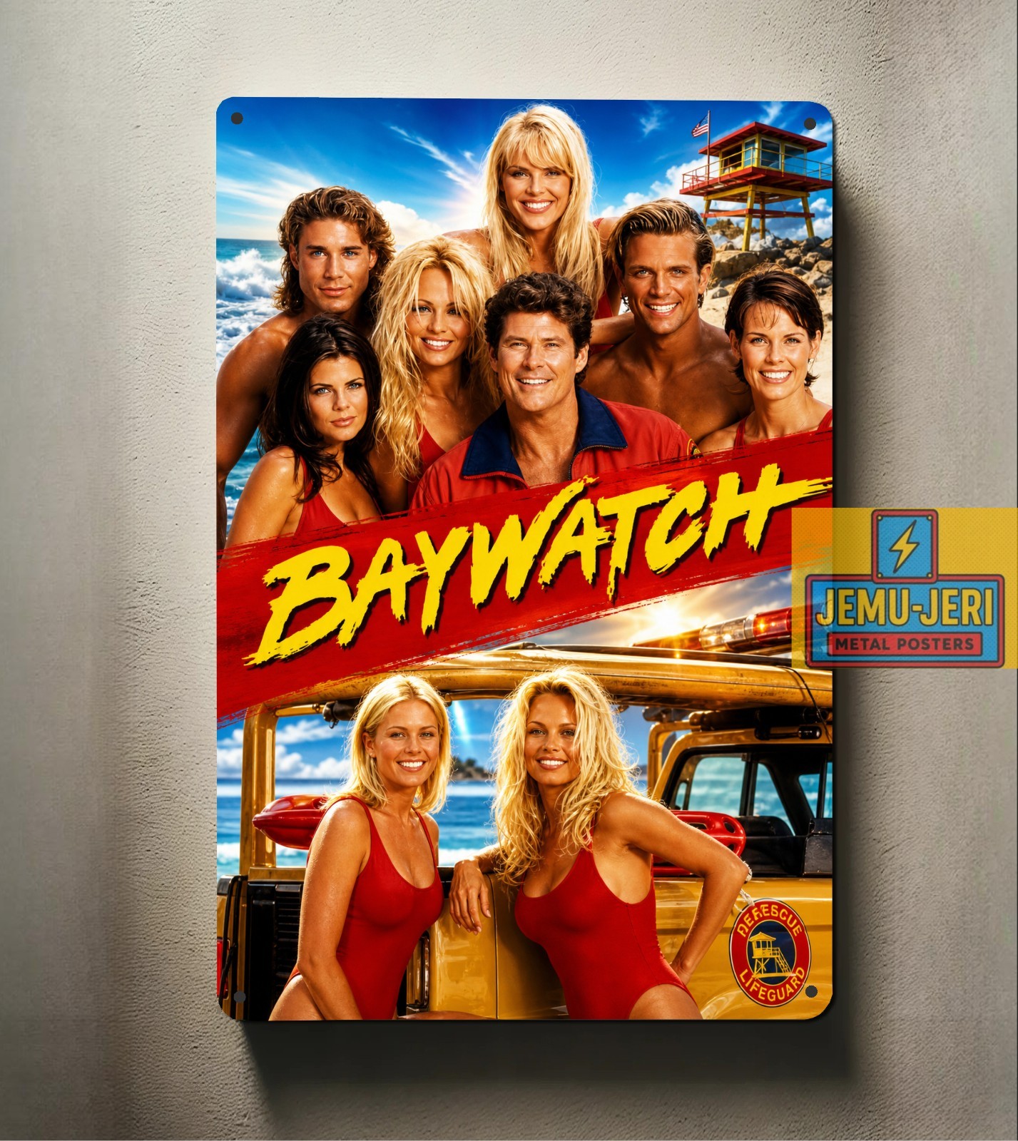 Baywatch Tv Series Metal Poster – Film Collectable Tin Sign – Size 8*12inch