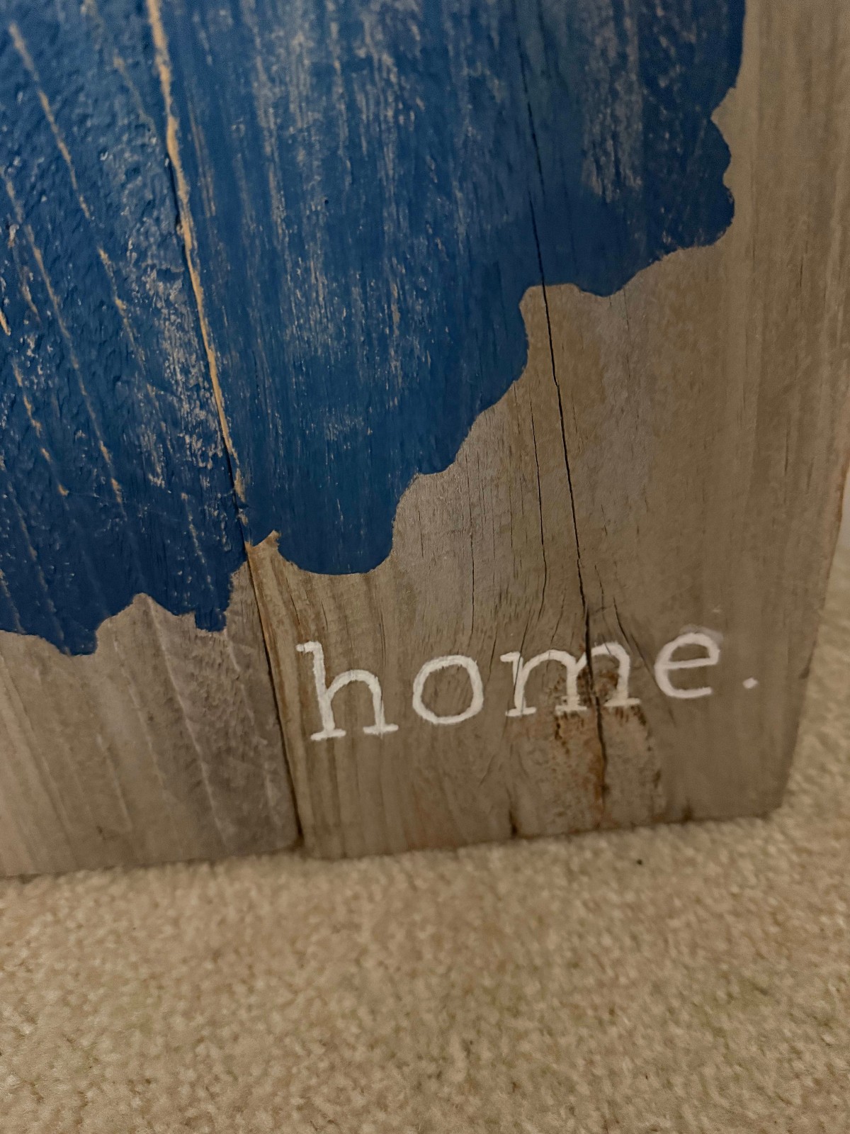 Indiana Home State Shape/Outline Homemade Wooden Sign Rectangular 10.5×19.25