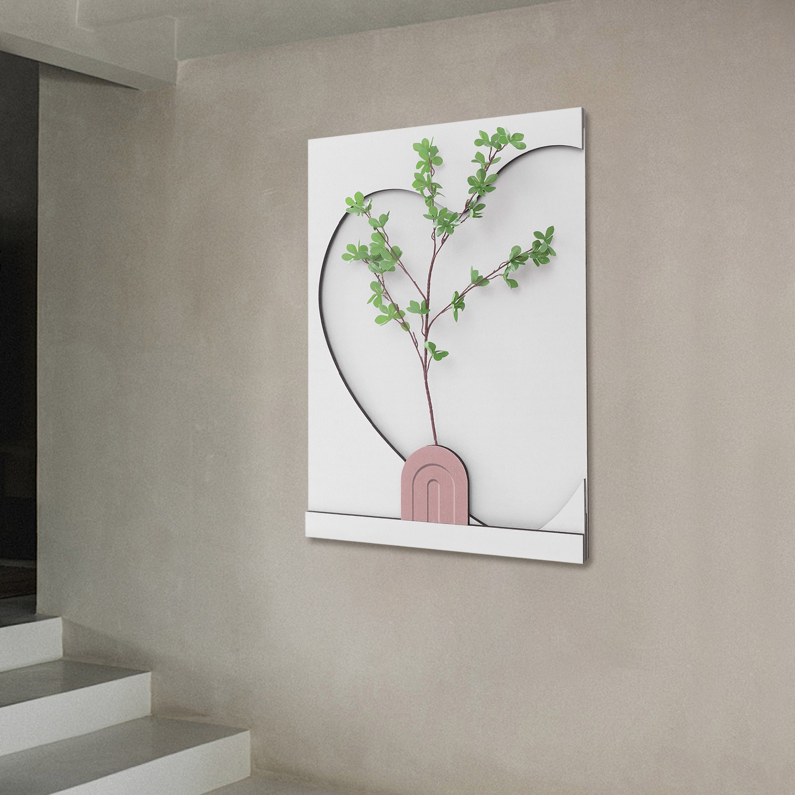 3D Sandstone Wall Art Painting, White, 23.6 * 31.5in, Living Room, Bedroom