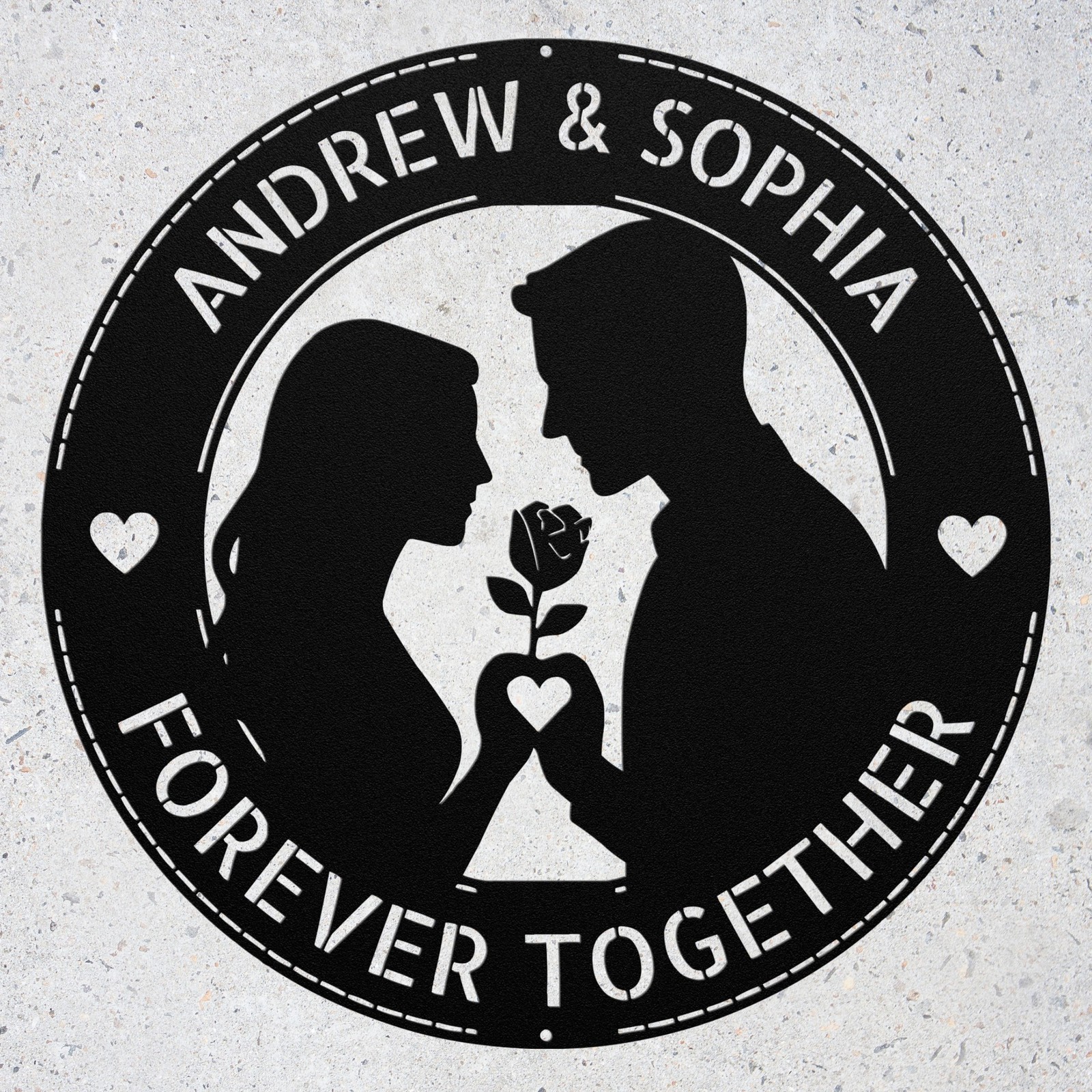 Personalized Romantic Couple Metal Sign Love Wall Decor Valentine’s Day Gift