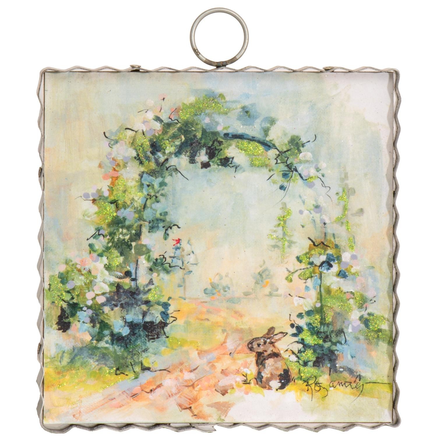 The Round Top Collection Mini Garden Gate Print 6x6x1