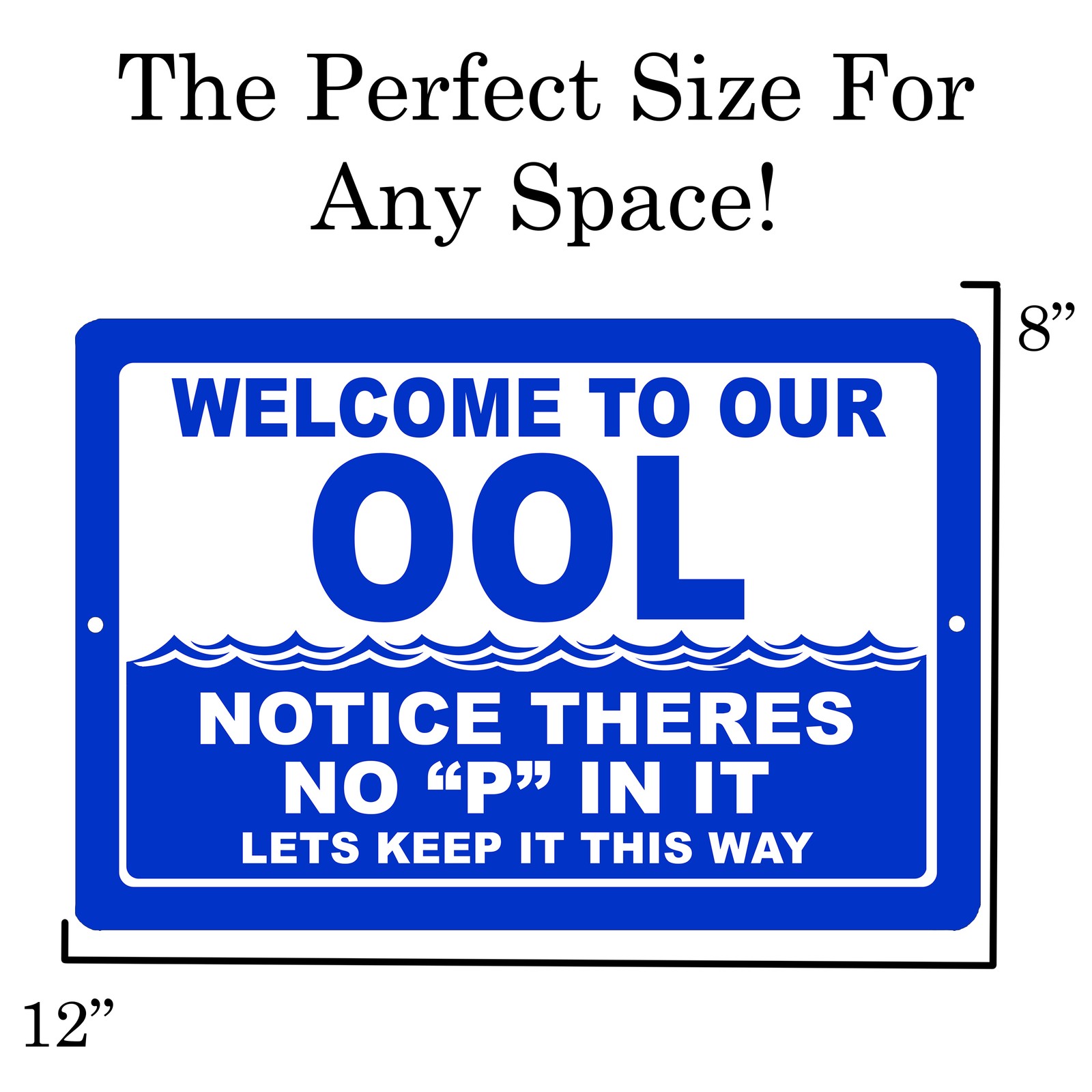 Funny Swimming Pool Sign Metal Tin Sign Indoor Outdoor No P Pee in Pool OOL S…