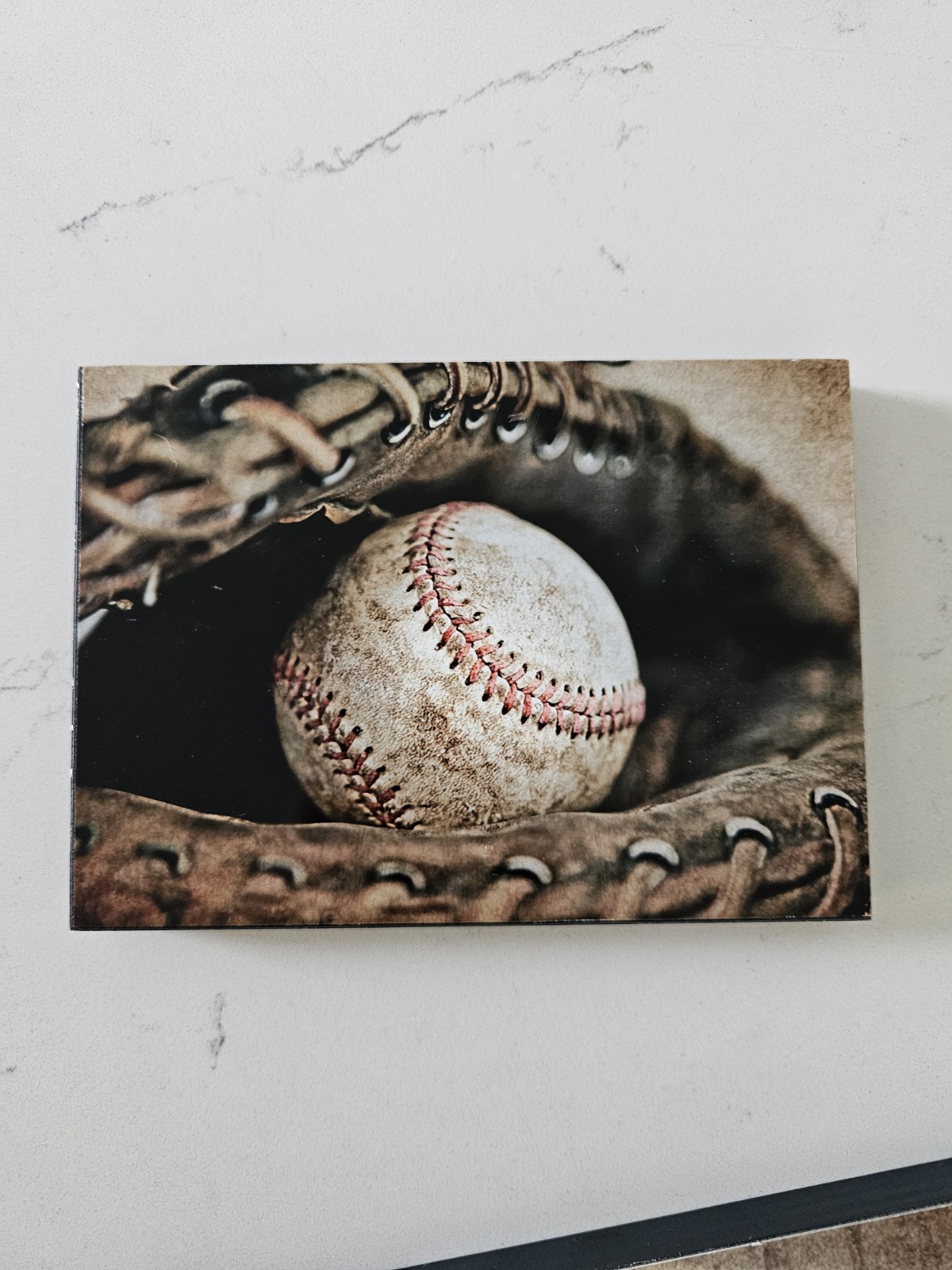 Vintage Baseball Wooden Wall Plaques Lot of 3 – Sports Decor Glossy 8×10 & 5×7