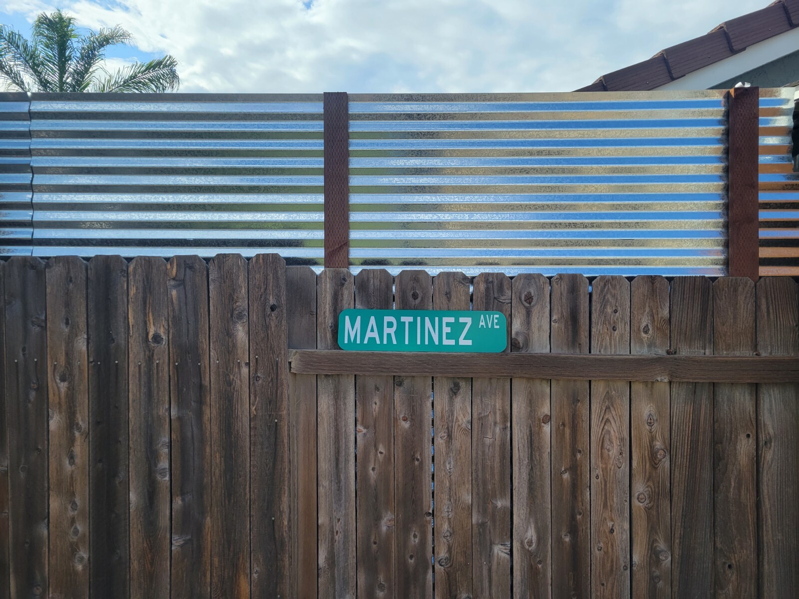 MARTINEZ AVE personalized reflective street name sign 24″x6″