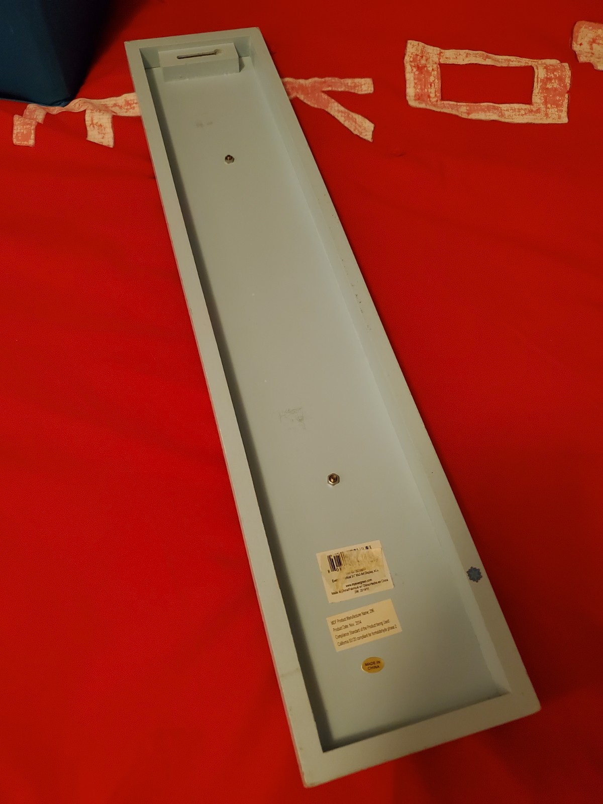 Wall Hanging Display Board w/Clips, Look What I Did, Lt. Blue 24″ X 6″