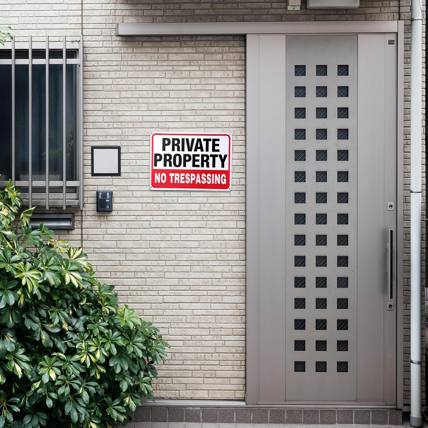 6 Pack Large Private Property No Trespassing Sign, 9.8 X 7 Inches Metal Heavy Du