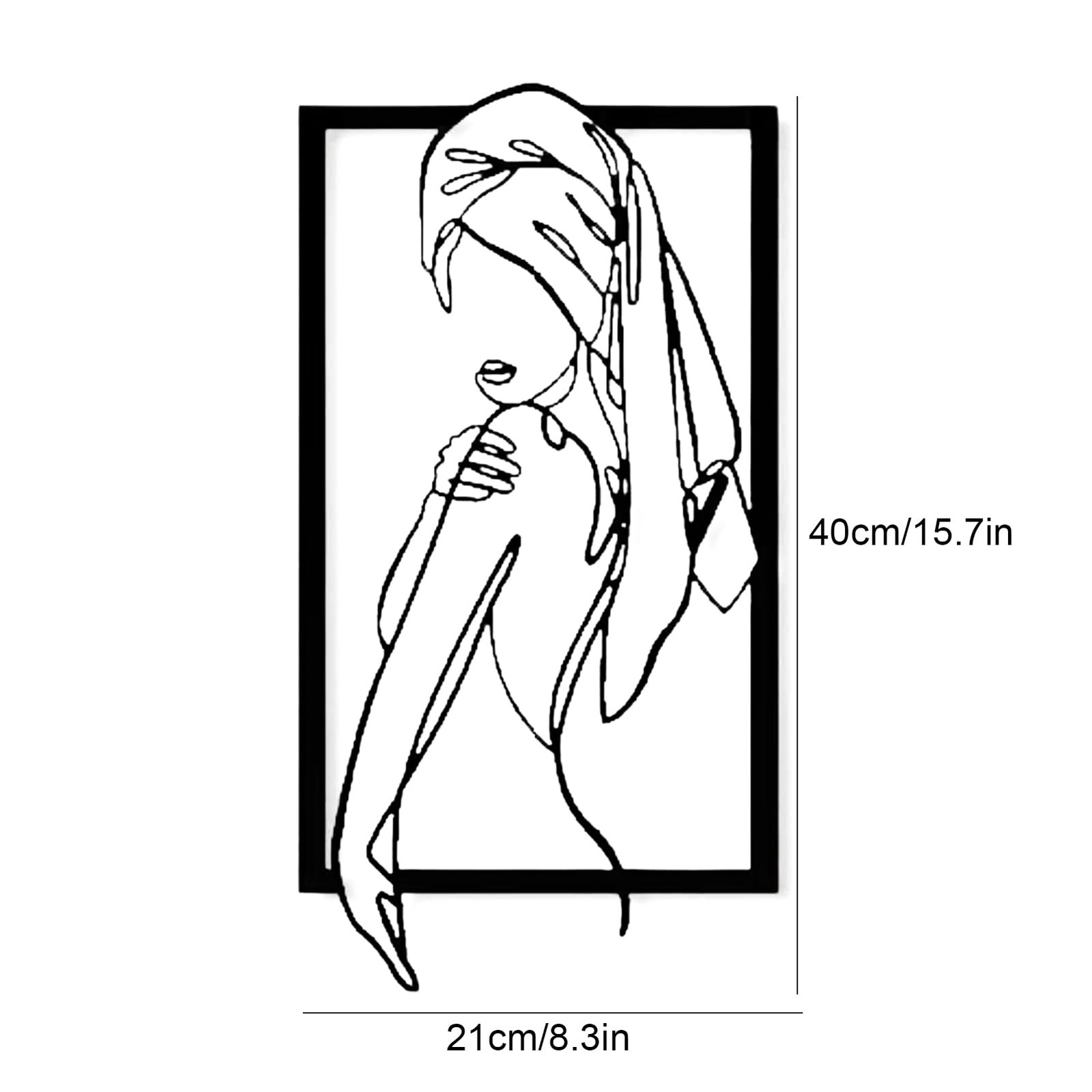 Feminine Line Art Wall Decor Minimalist Line Art Home Wall Art Metal Home Dec…