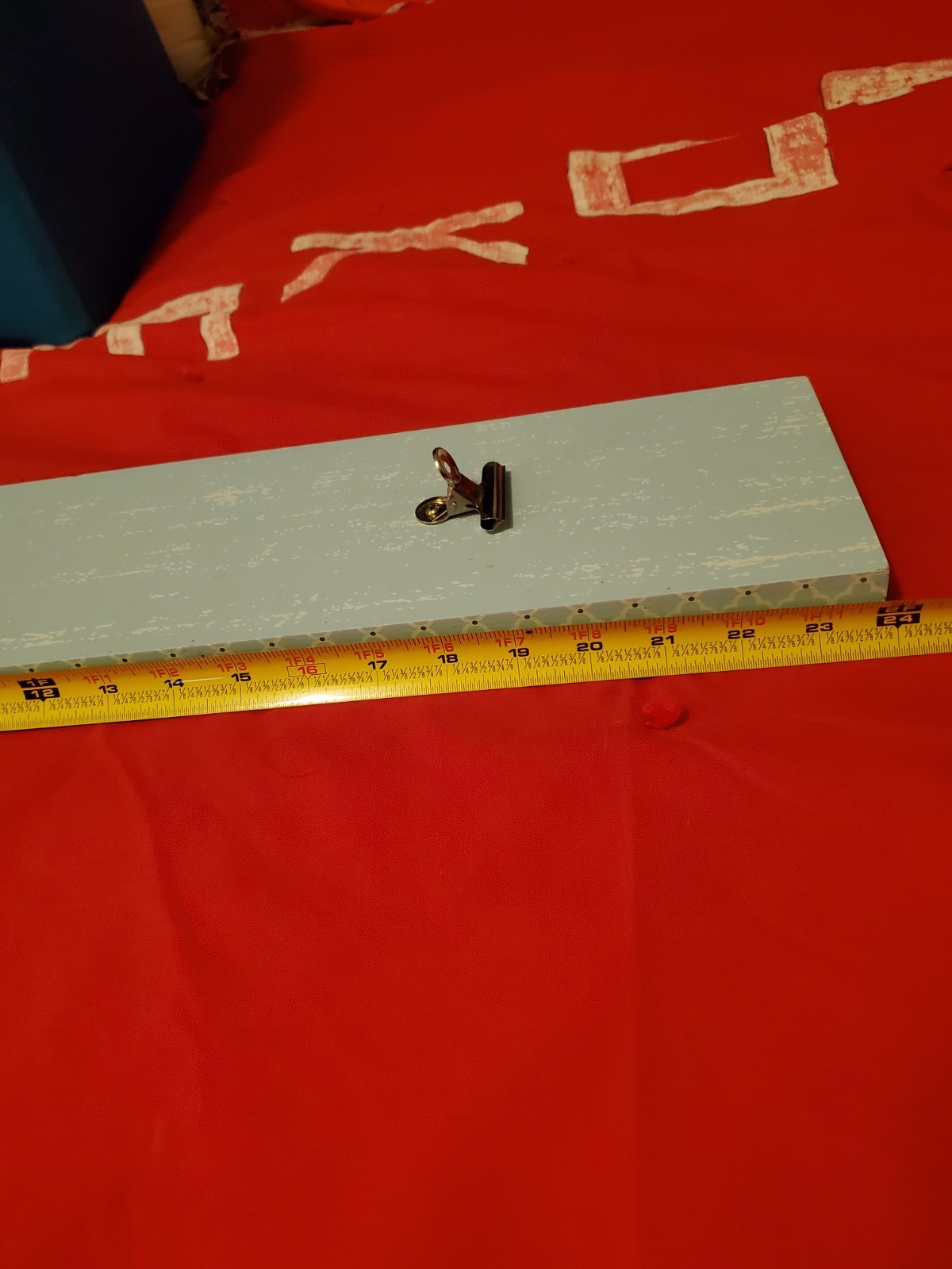 Wall Hanging Display Board w/Clips, Look What I Did, Lt. Blue 24″ X 6″