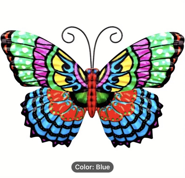 3D Metal Butterflies Set Of 4 Hanging Decor Garden Wedding Party Decor
