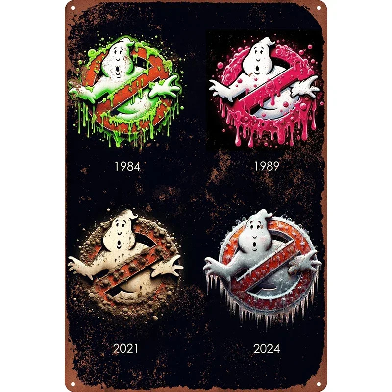 Ghostbusters Wall Art Vintage Metal Tin Sign Movie Decor 8×12