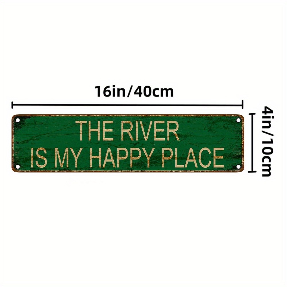 Simple Green River Theme Metal Sign Fisherman Birthday Gift Wall Ornament Gift