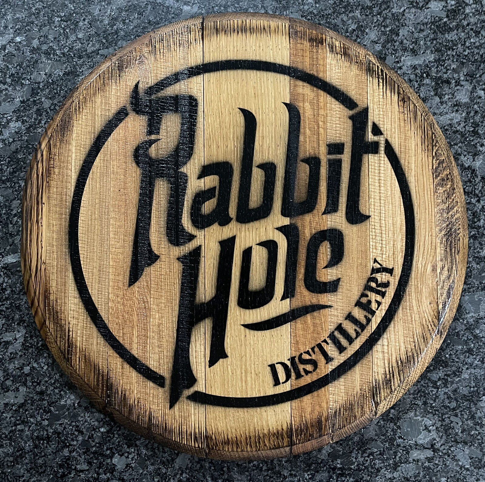 Bar Decor ( Rabbit Hole Distillery) Kentucky Bourbon Whiskey Barrel Lid wood
