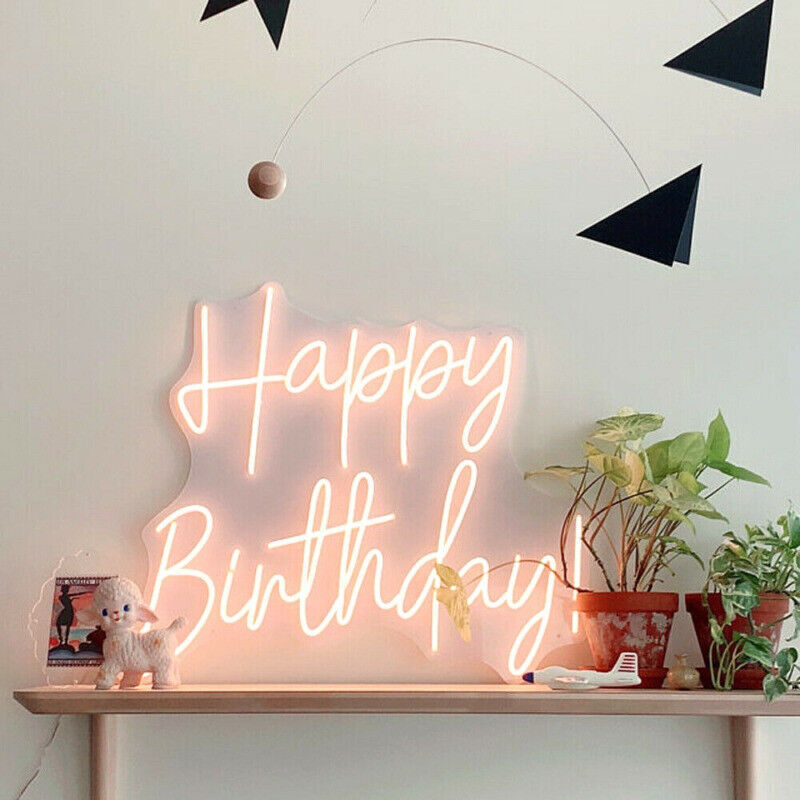 Custom LED Neon Light Signs Wedding Birthday Party Beer Bar Home Room Wall Decor