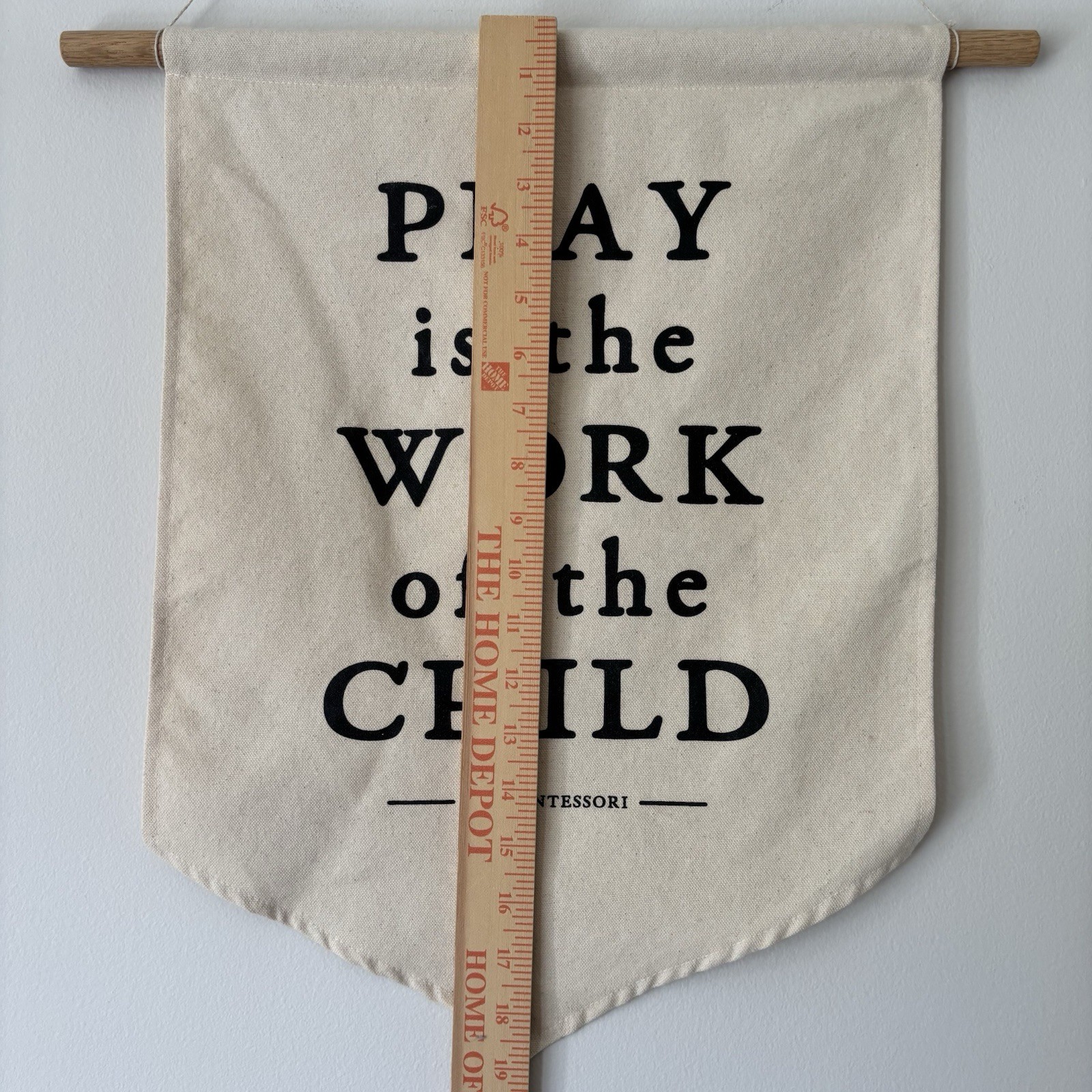 GladFolk Maria Montessori Sign Decor Play Is Work of Child Minimalist Classroom