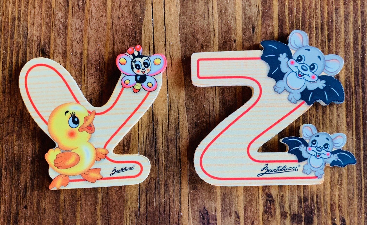 CHOOSE A TO Z ~ Wood Alphabet Letters for Child’s Room, etc. ~ Bartolucci, Italy