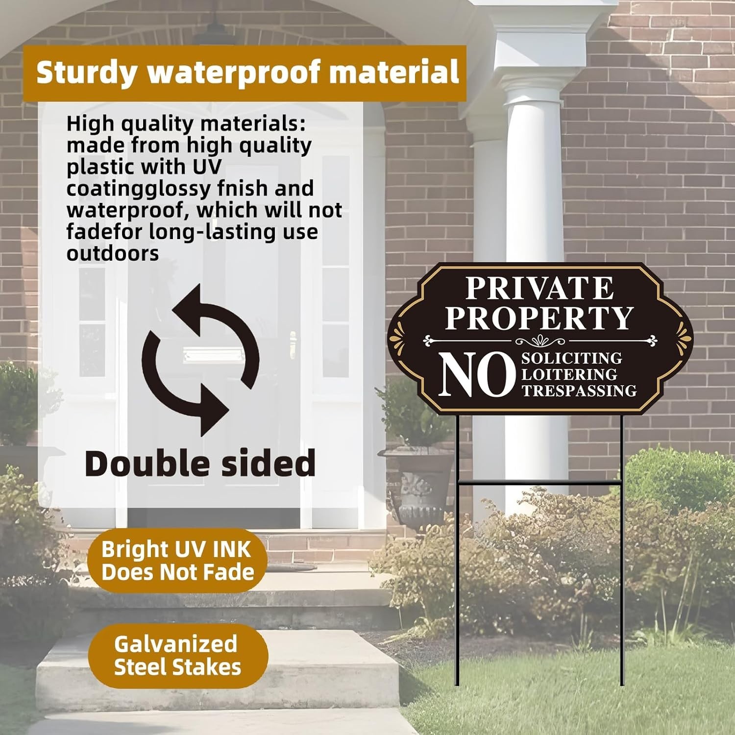 Protect Your Property with Elegant No Soliciting Signs – 14×7