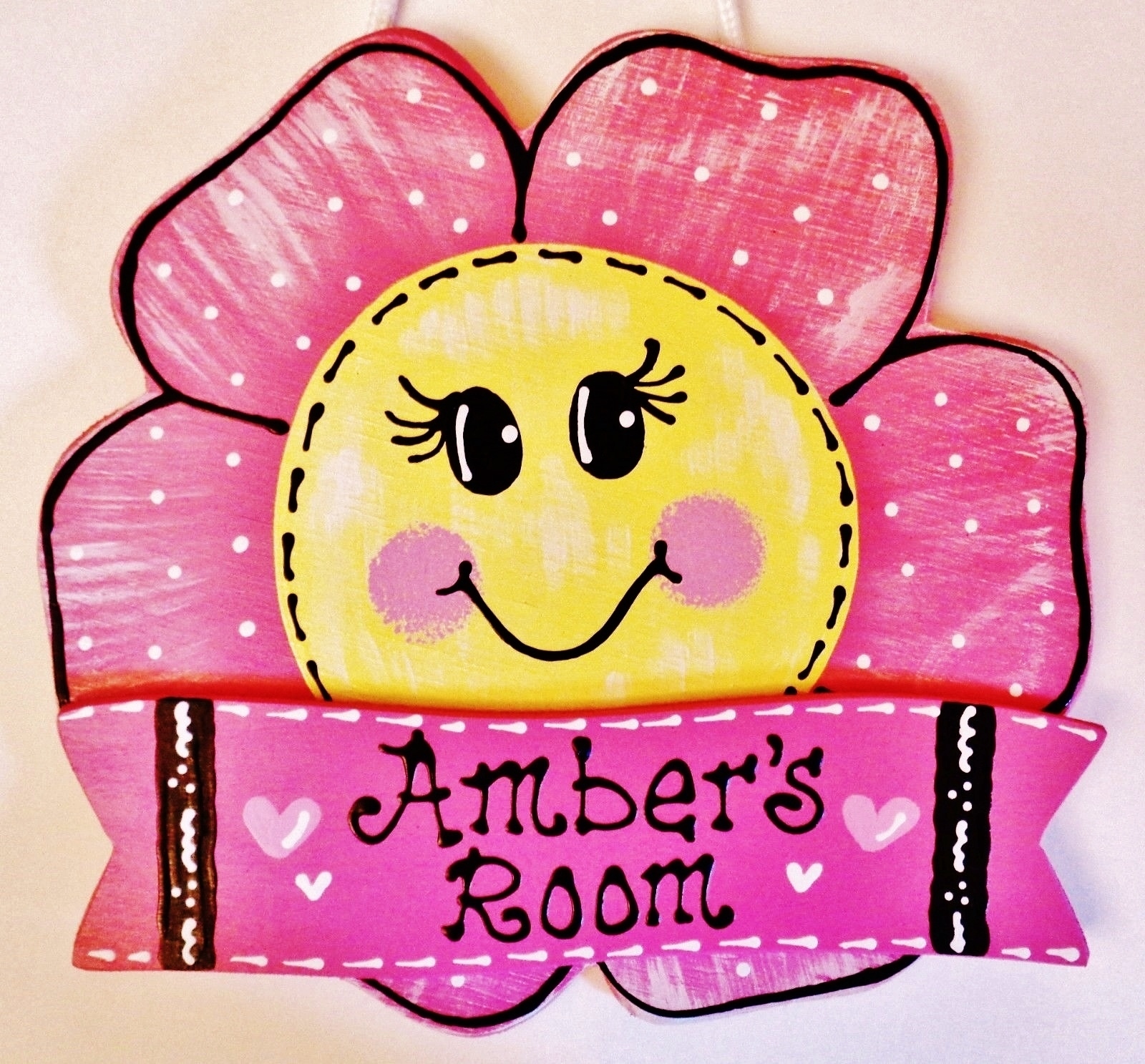 Personalize FLOWER ROOM SIGN Door Wall Plaque Name Children’s Kid’s Girl Nursery