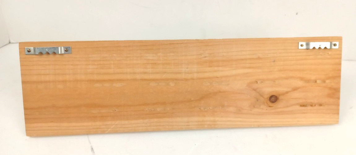 Wooden 3 Peg Wall Hanging Decor Wooden Clothes Salmon Green Off White 12″ x 3.5″