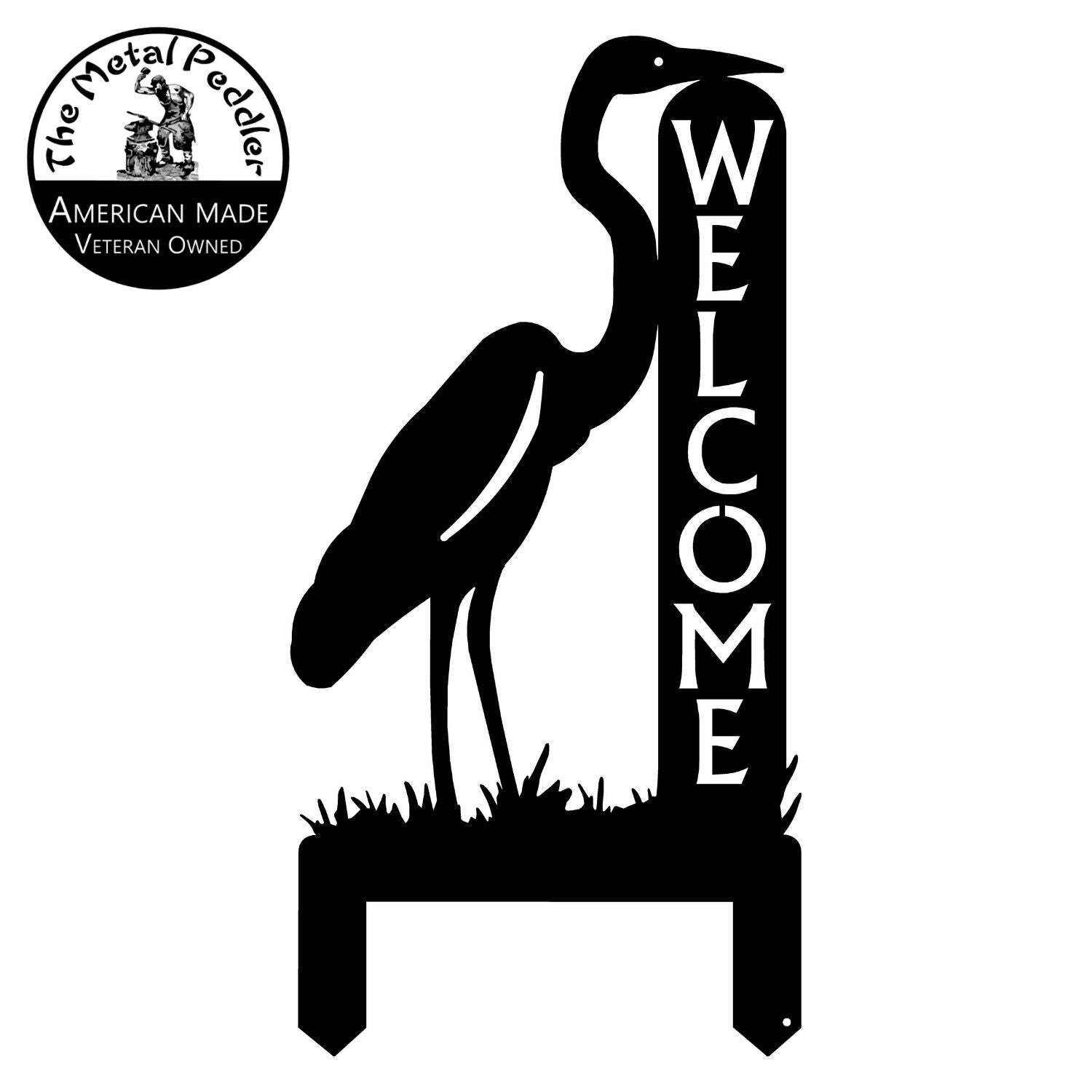 Egret Yard Sign – Custom House Address Number or Welcome Sign