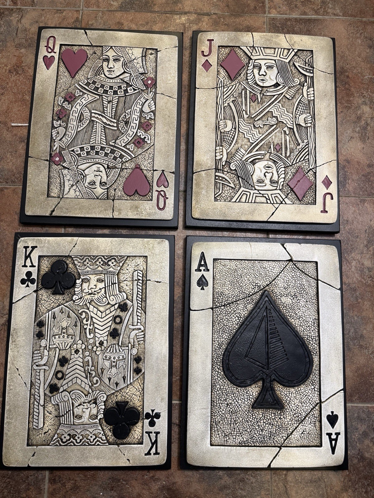 Dimension Detail Design 3D Artifacts Poker Wall Plaques Artist Signed