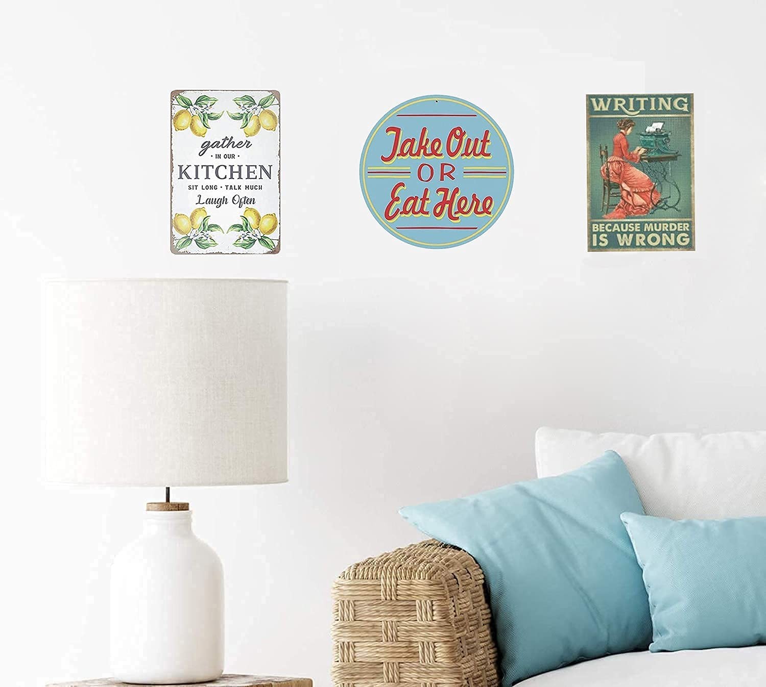 CAIRUO Vintage Look Metal Sign 8 x 12 – 12 x 8 inches, Metallic/Multi-color