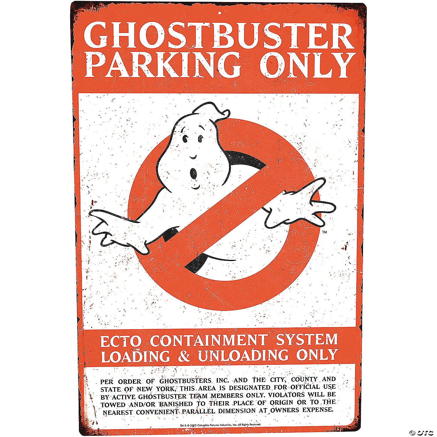 Trick or Treat Studios Ghostbusters Parking Only Metal Sign