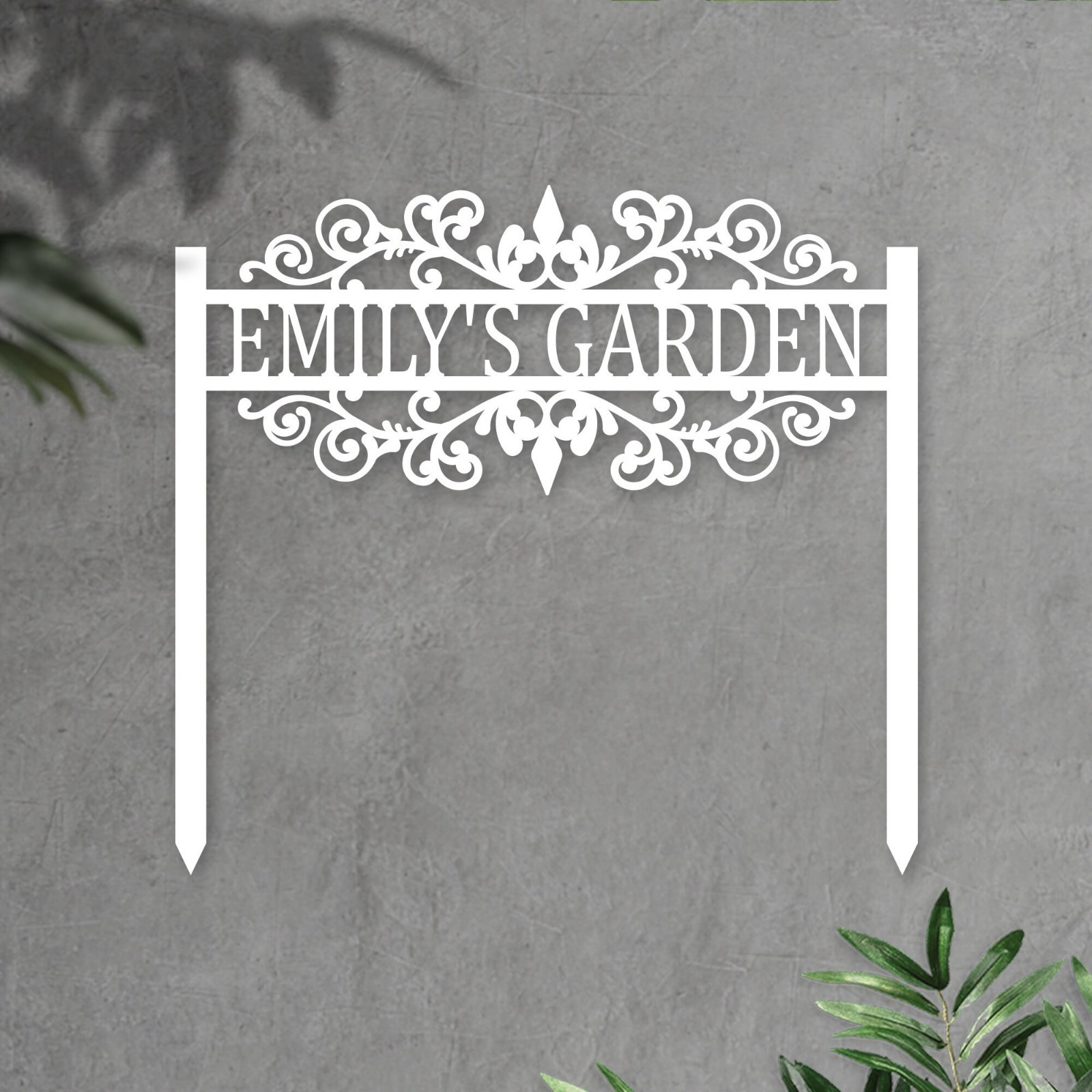 Custom Metal Garden Sign,Metal Garden Stake Sign, Personalized Metal Home Garden