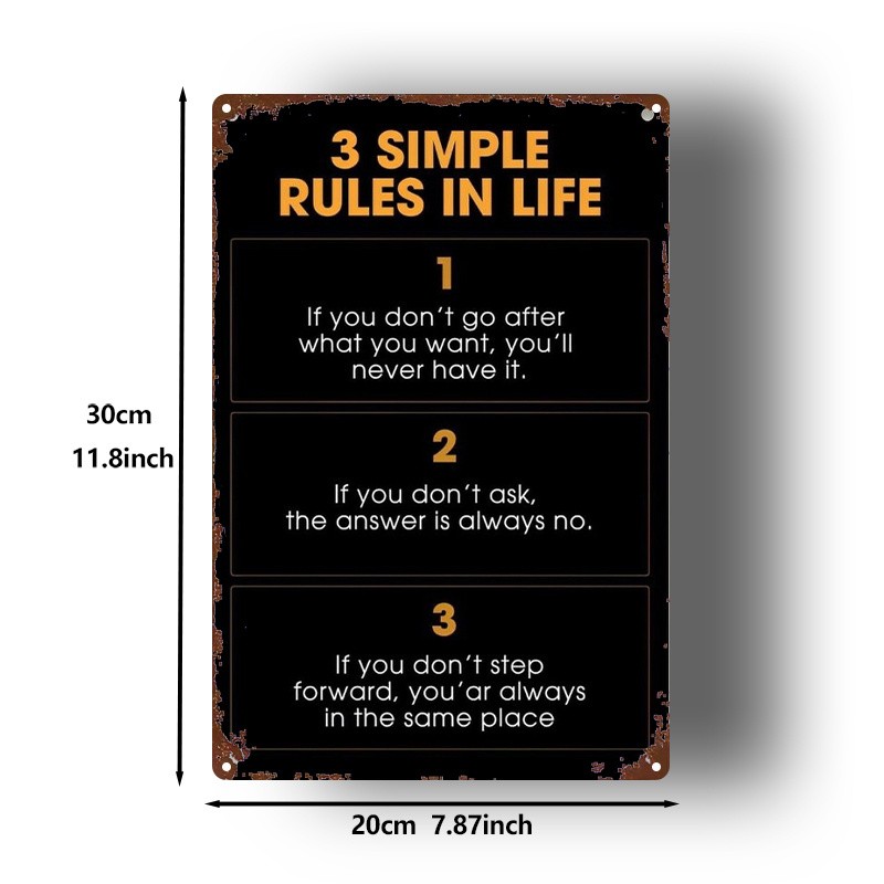 Metal Sign 8×12 Inches Square Wall Art