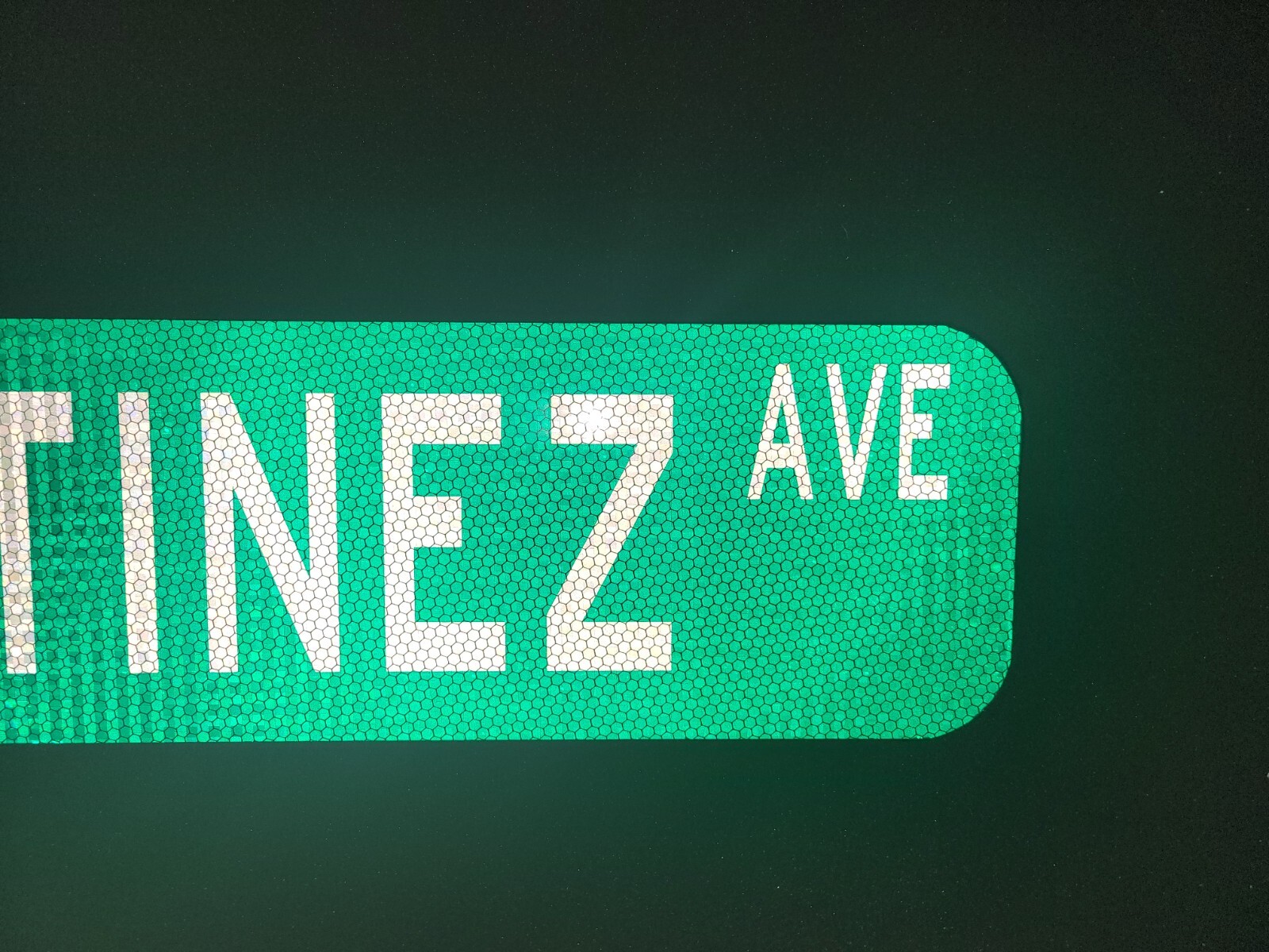 MARTINEZ AVE personalized reflective street name sign 24″x6″