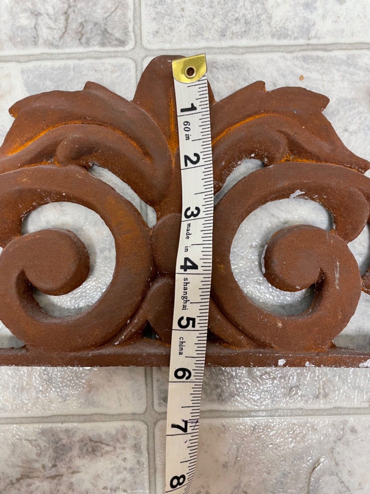 24 x 6” Metal Wall Sign Rustic Farmhouse Scroll Door Wall Topper Decór Vintage