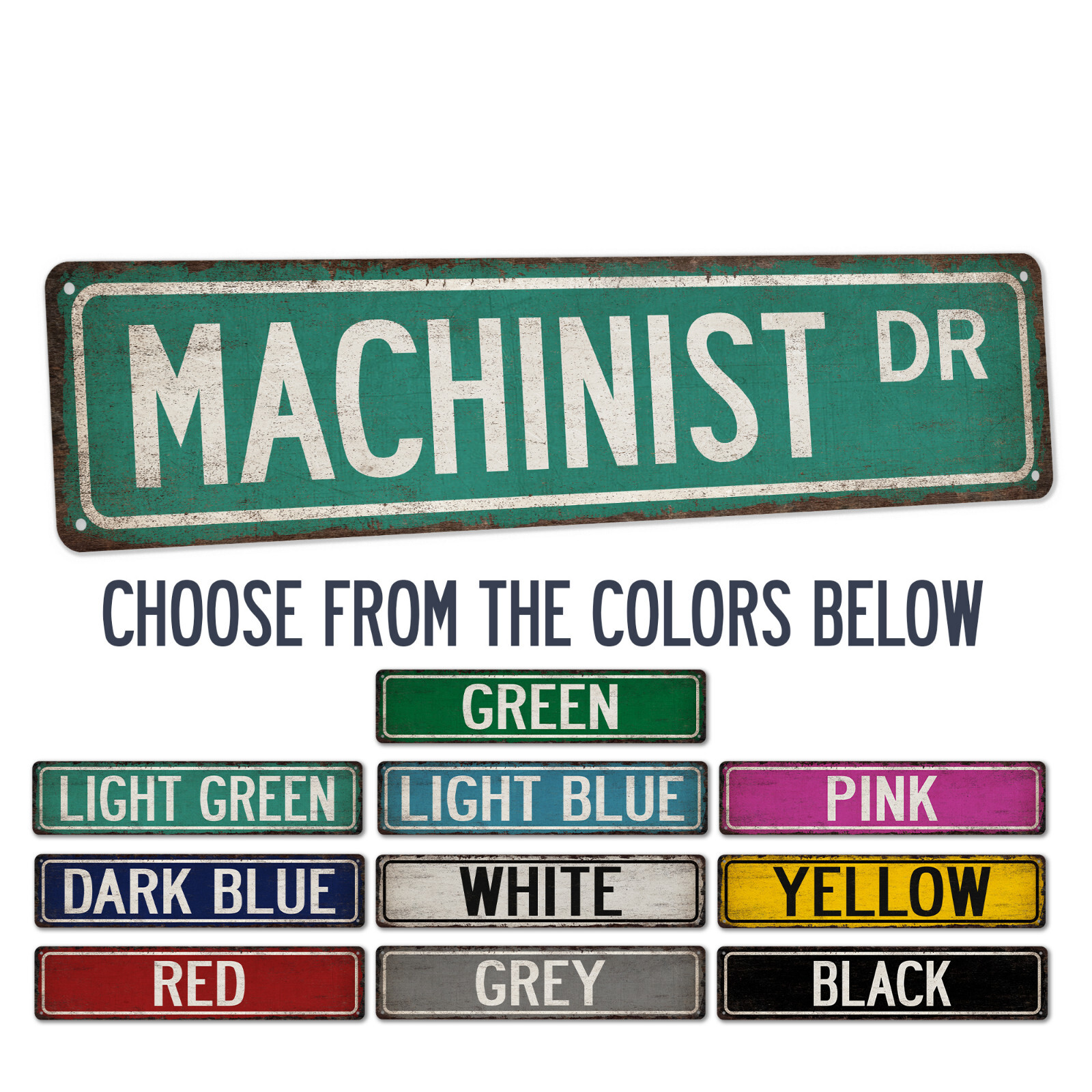 Machinist Street Sign Metal Worker Welder Machine Shop Construction 104180021009