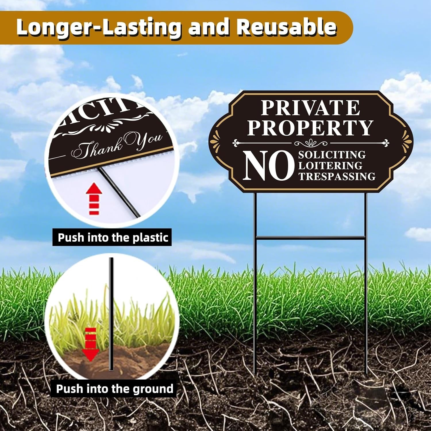 Protect Your Property with Elegant No Soliciting Signs – 14×7